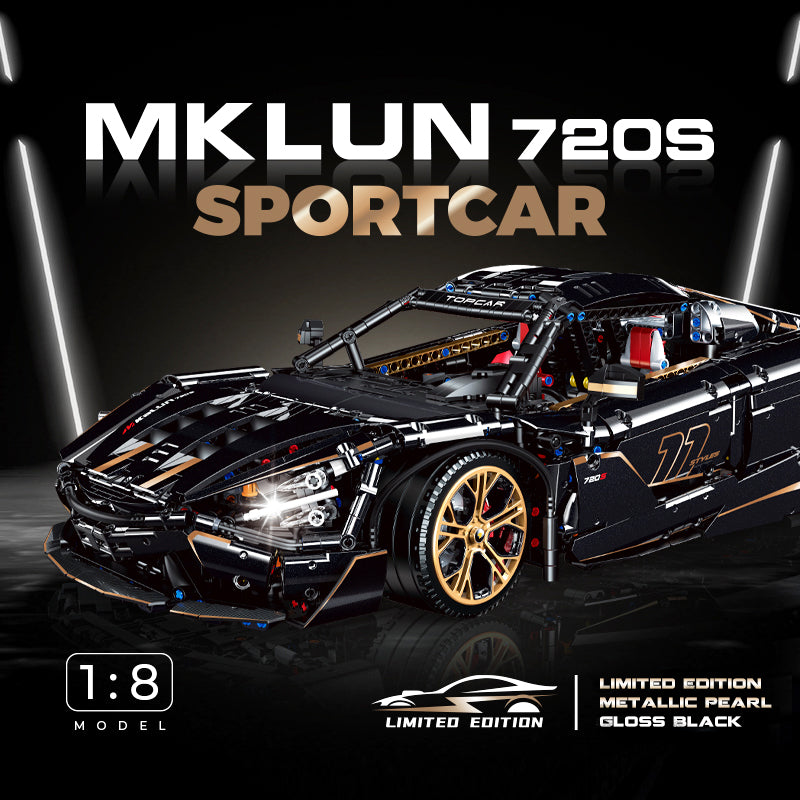 Uzaktan Kumandalı Elektrikli 1:8 McLaren 720S Süper Araba, Açılır Tavanlı, Süspansiyonlu Yapım Seti