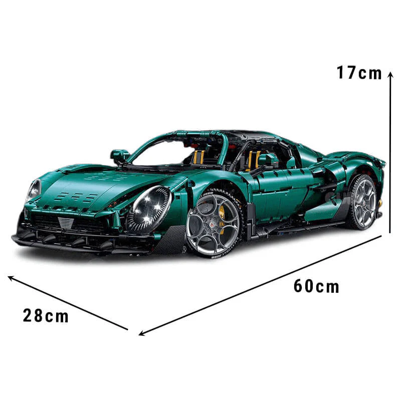 1: 8 Alfa Romeo 33 Stradale Supercar with Remote Control, Electric Doors, Electric Air Suspension, Steam Spray System(3861 Pcs)