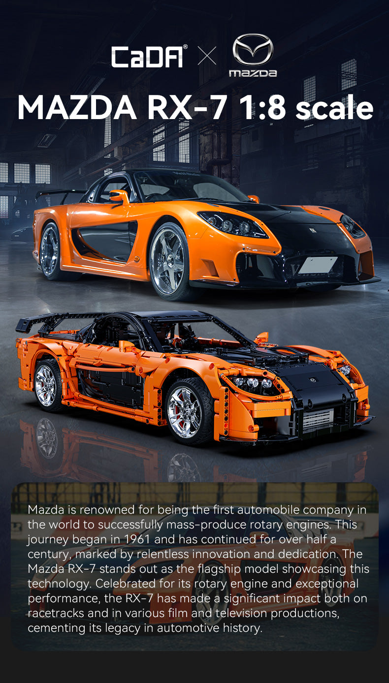 CaDA Master 1:8 Mazda RX-7 C61502W