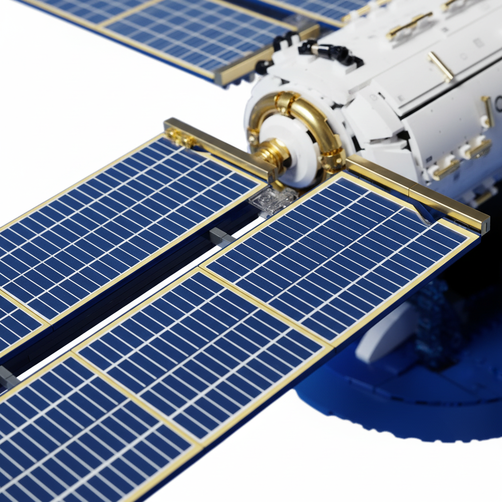 Space Station Core Module brick set, solar array macro detail