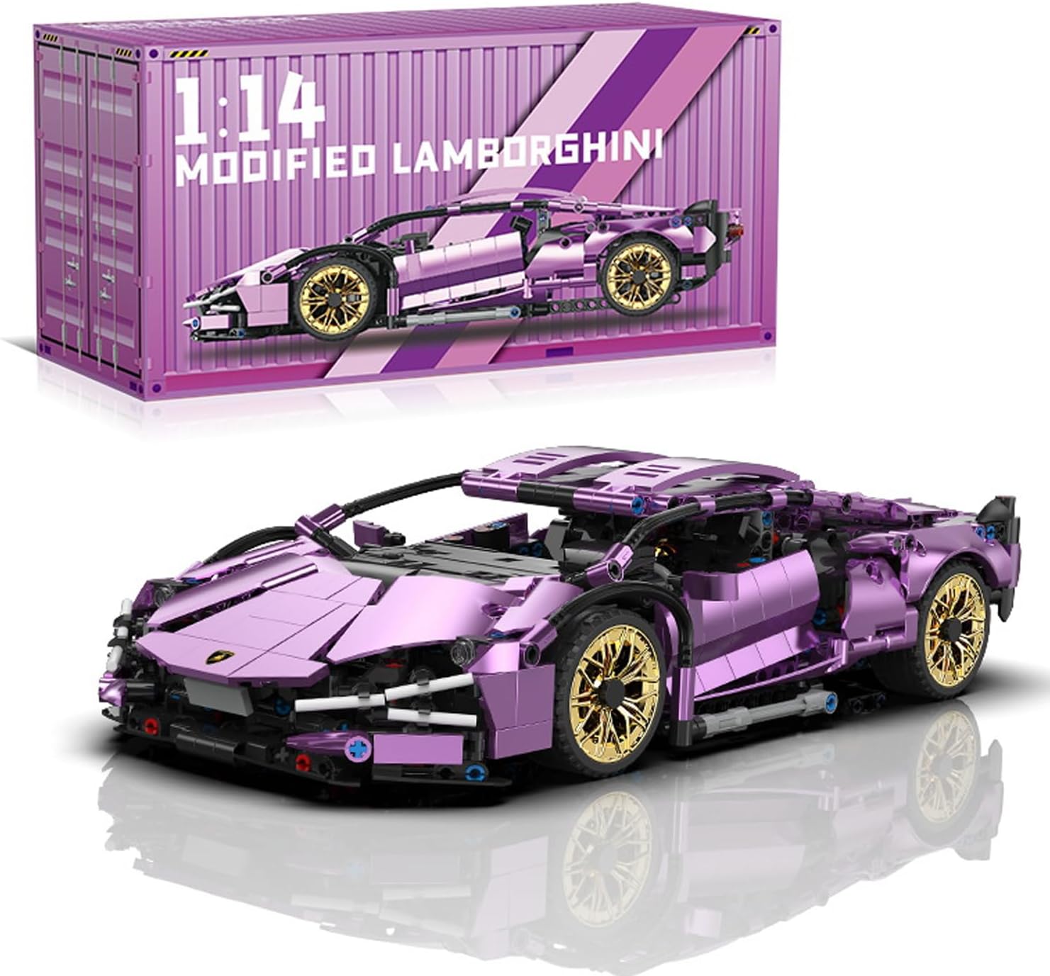 Pink Lamborghini | 1290Pcs