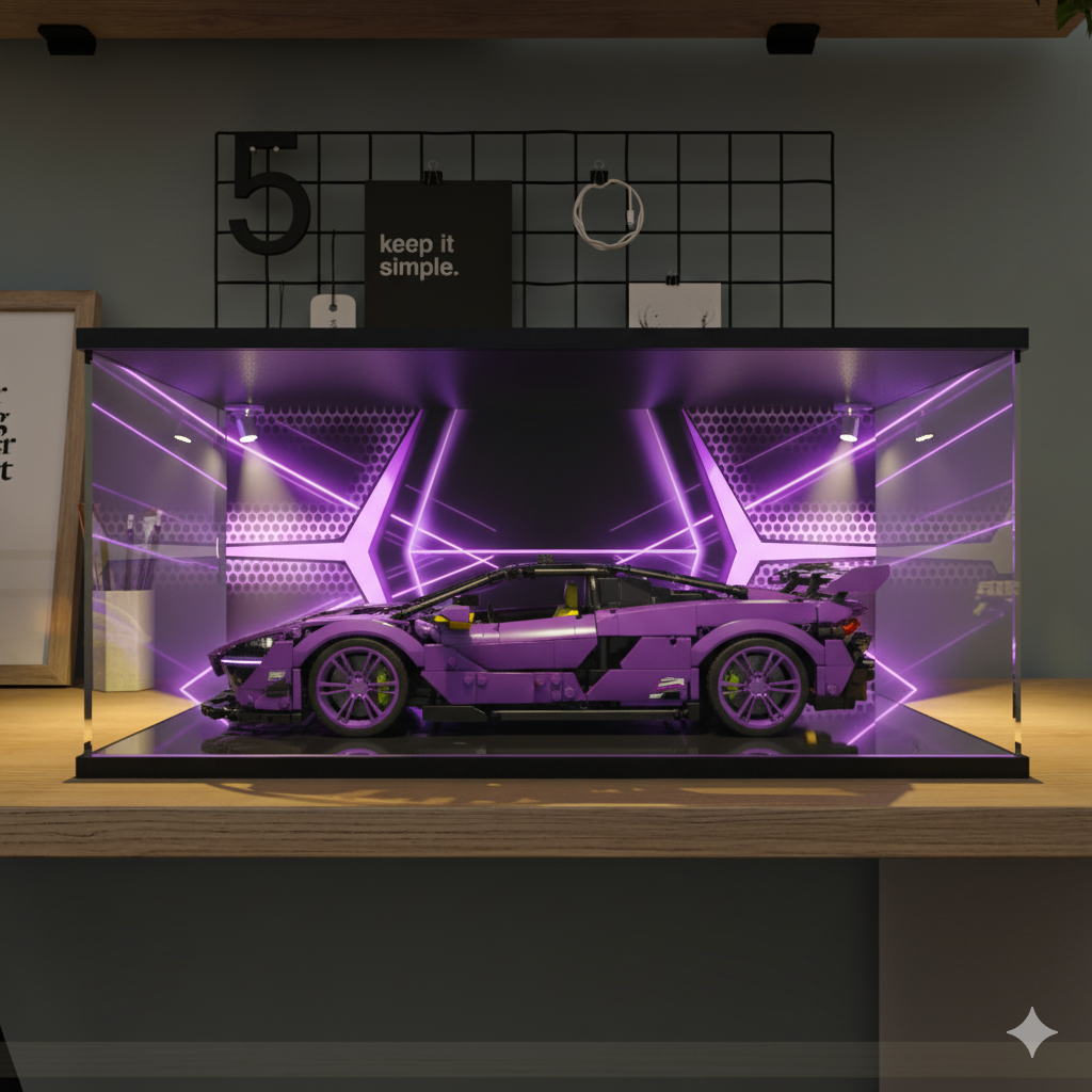 1:8 Display Case With Led Lights