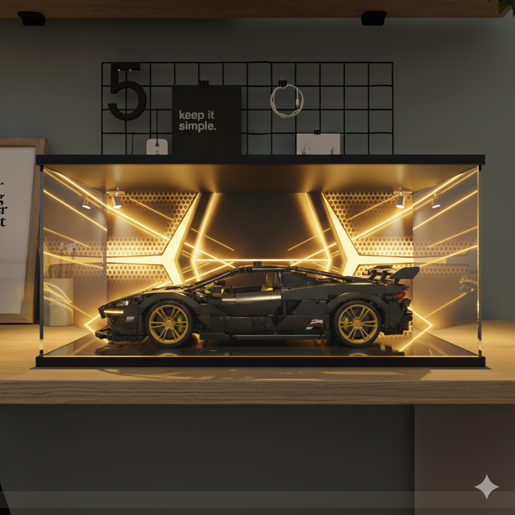 1:8 Display Case With Led Lights