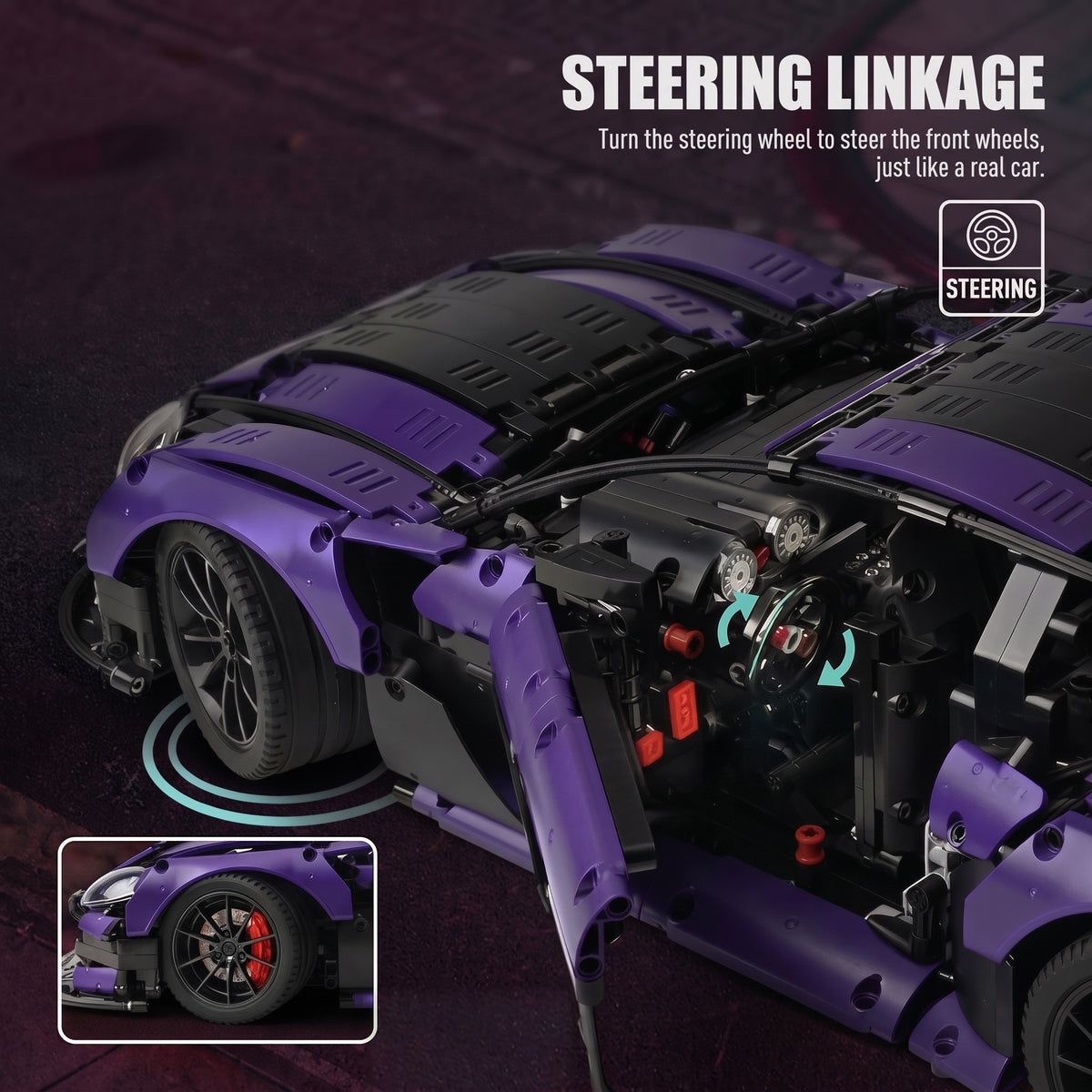 Lenkgestänge: Das Drehen am Lenkrad lenkt die Vorderräder