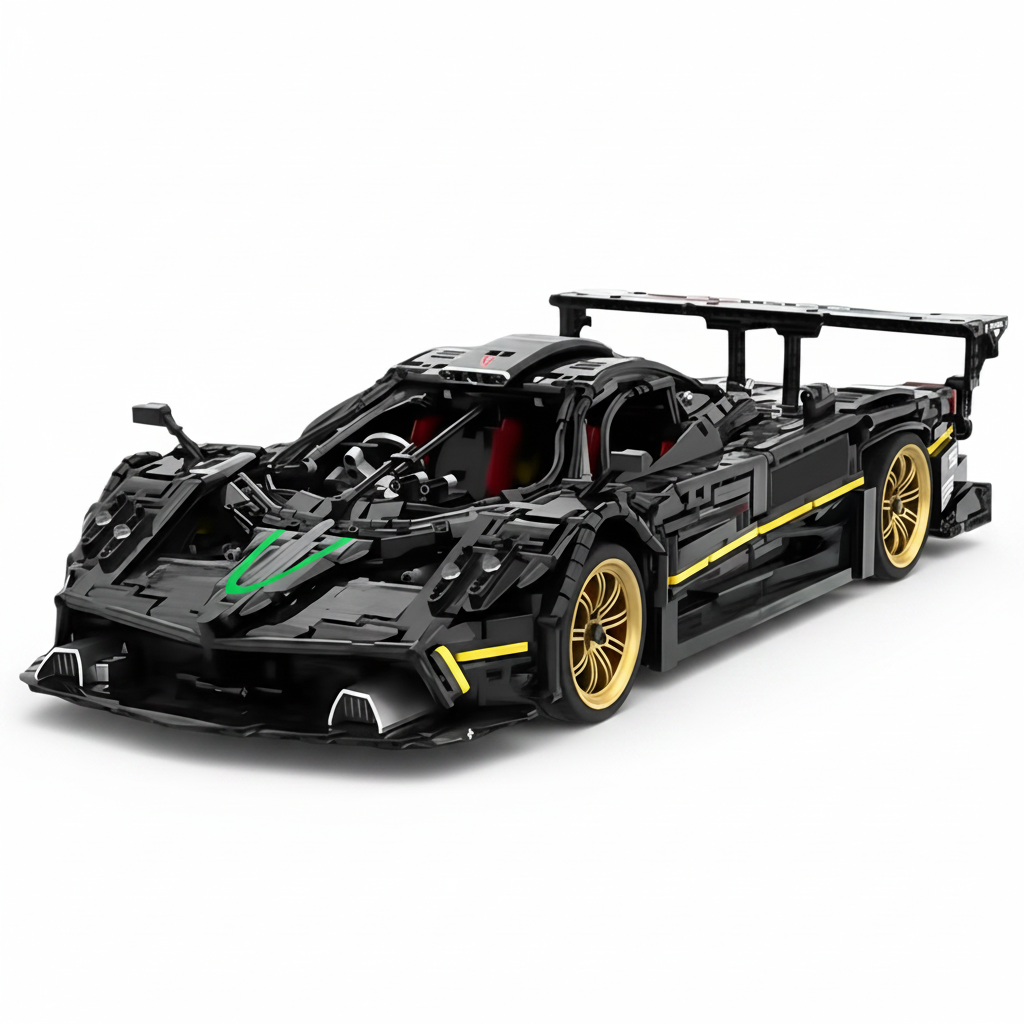 Pagani Zonda R 1:8 scale brick set, hero front three-quarter view