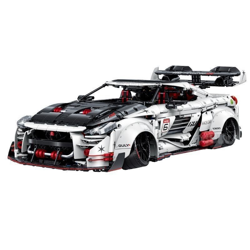 R35 Widebody 1:8 build set, front three-quarter studio view