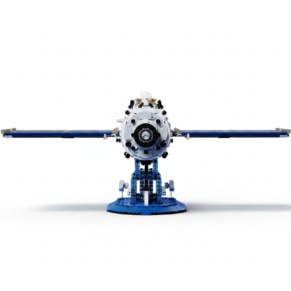 Space Station Core Module brick set, side profile view