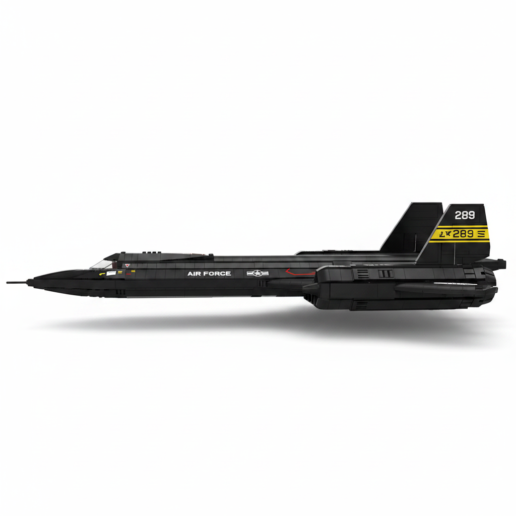 SR-71 Blackbird brick set, side profile view